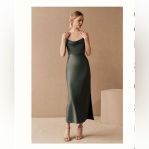 BHLDN CALI SATIN CHARMEUSE MIDI DRESS
Color: Forest
Size: 4